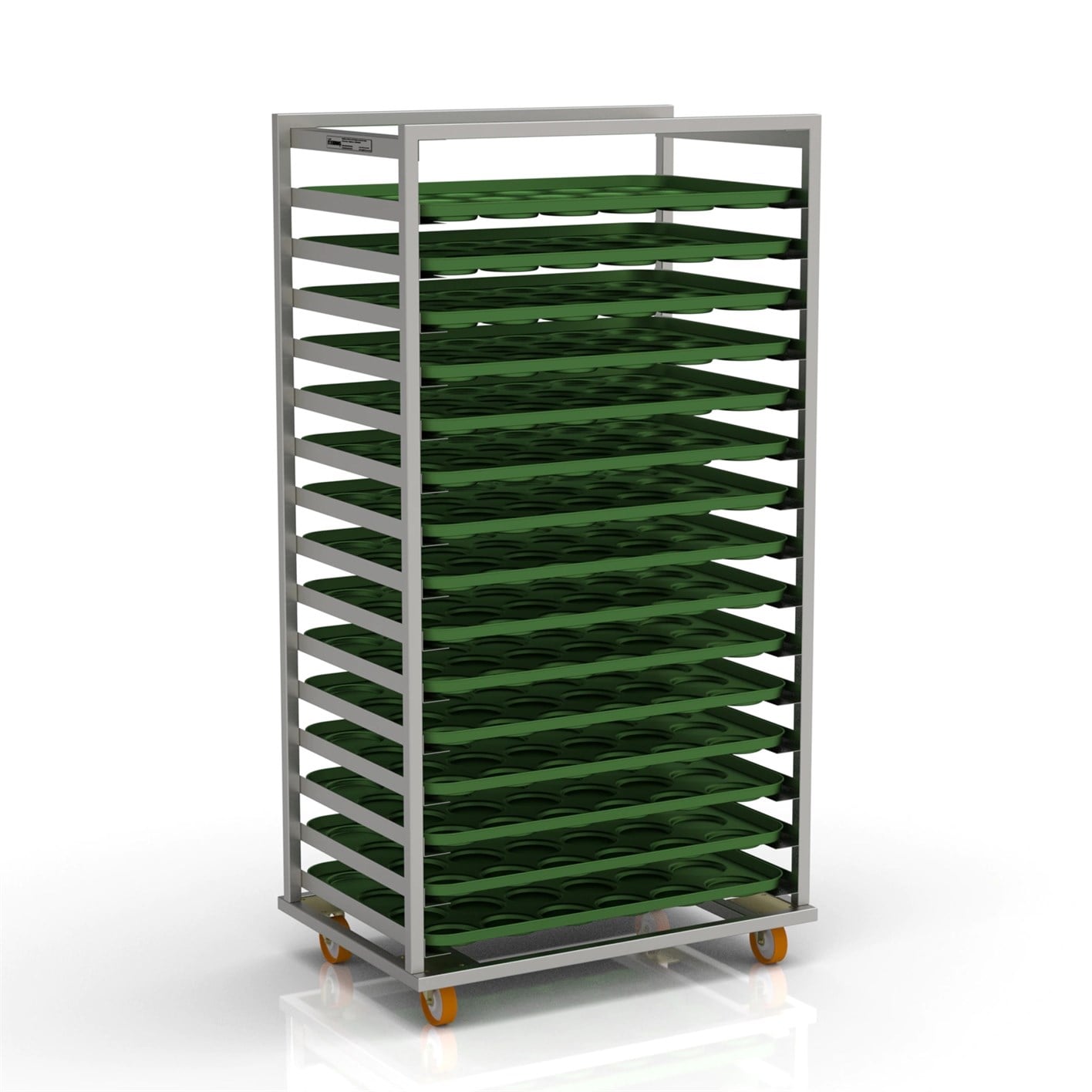 60x90 cm Tray Trolley  (inox)