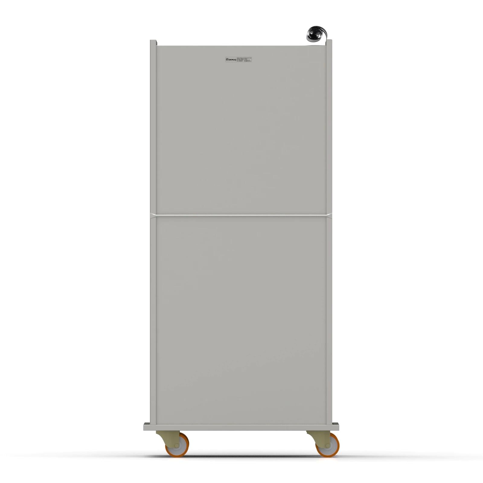 74x98 cm Covered Tray Trolley (Inox)