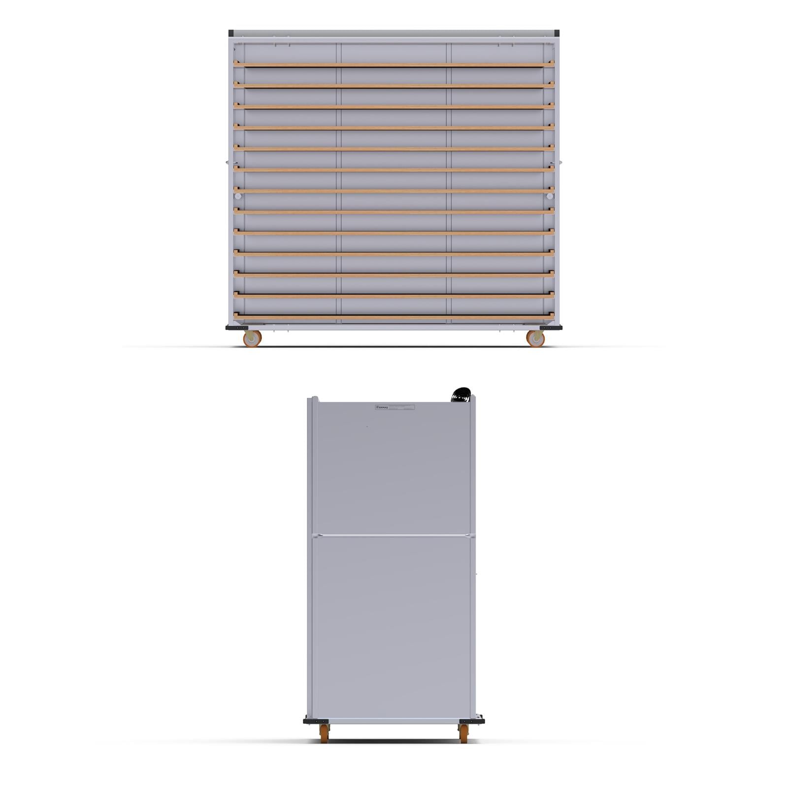 80x150 cm Covered Oven Loader Trolley with 13 Shelves for Wooden