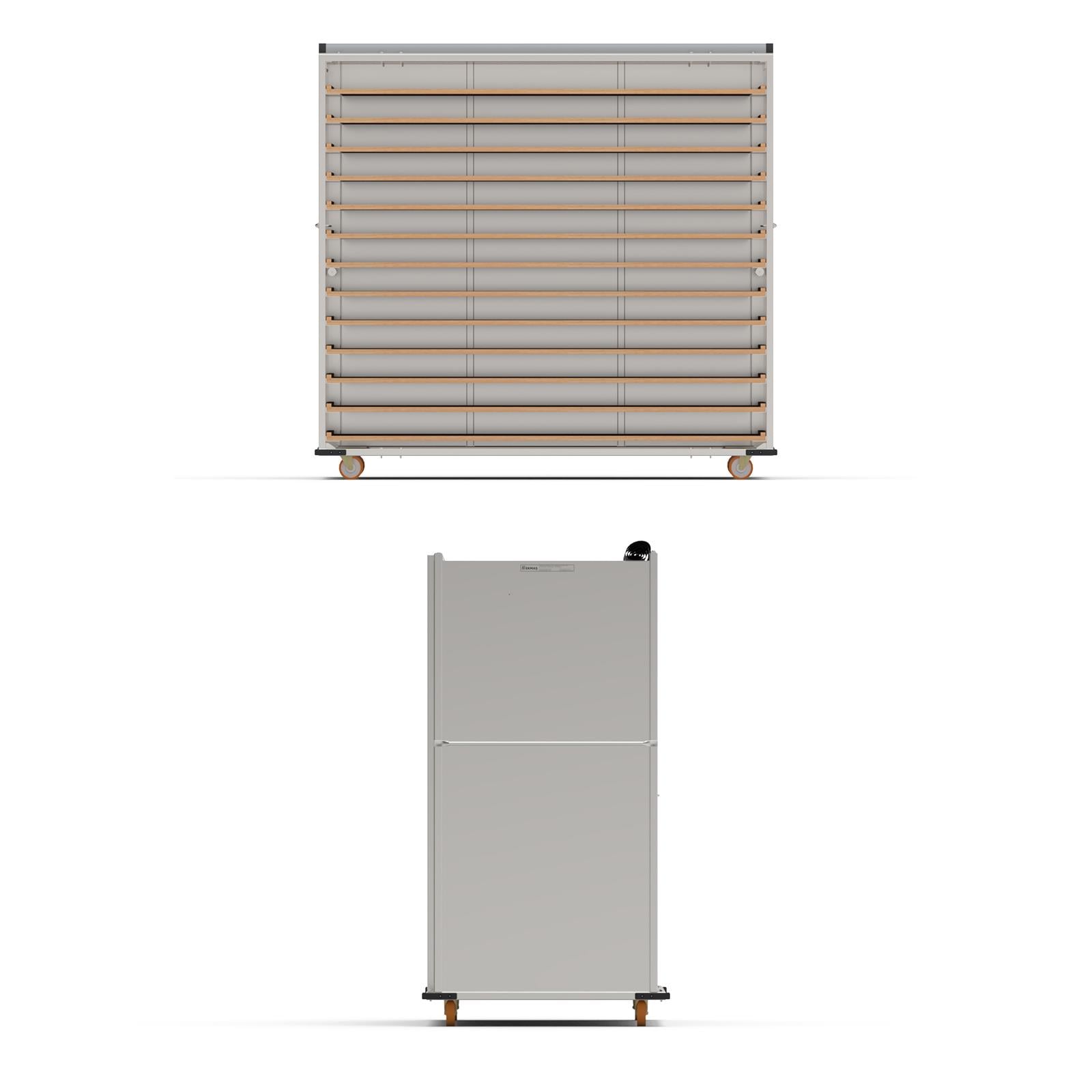 80x150 cm Kapalı Sistem Tahta Pasa Arabası (İnoks)