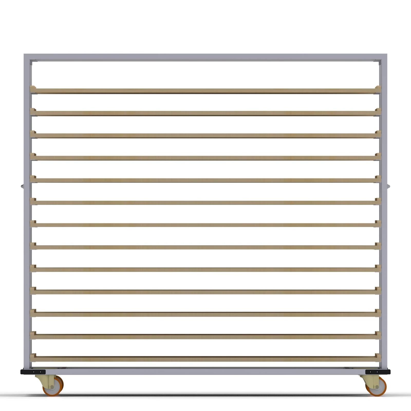 80x150 cm 13-Shelf Wooden Loader Board Trolley