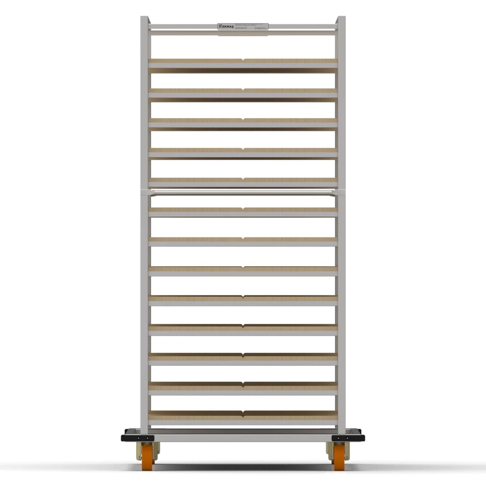 80x150 cm Moulds Trolley with 13 Shelves for Wooden(inox)