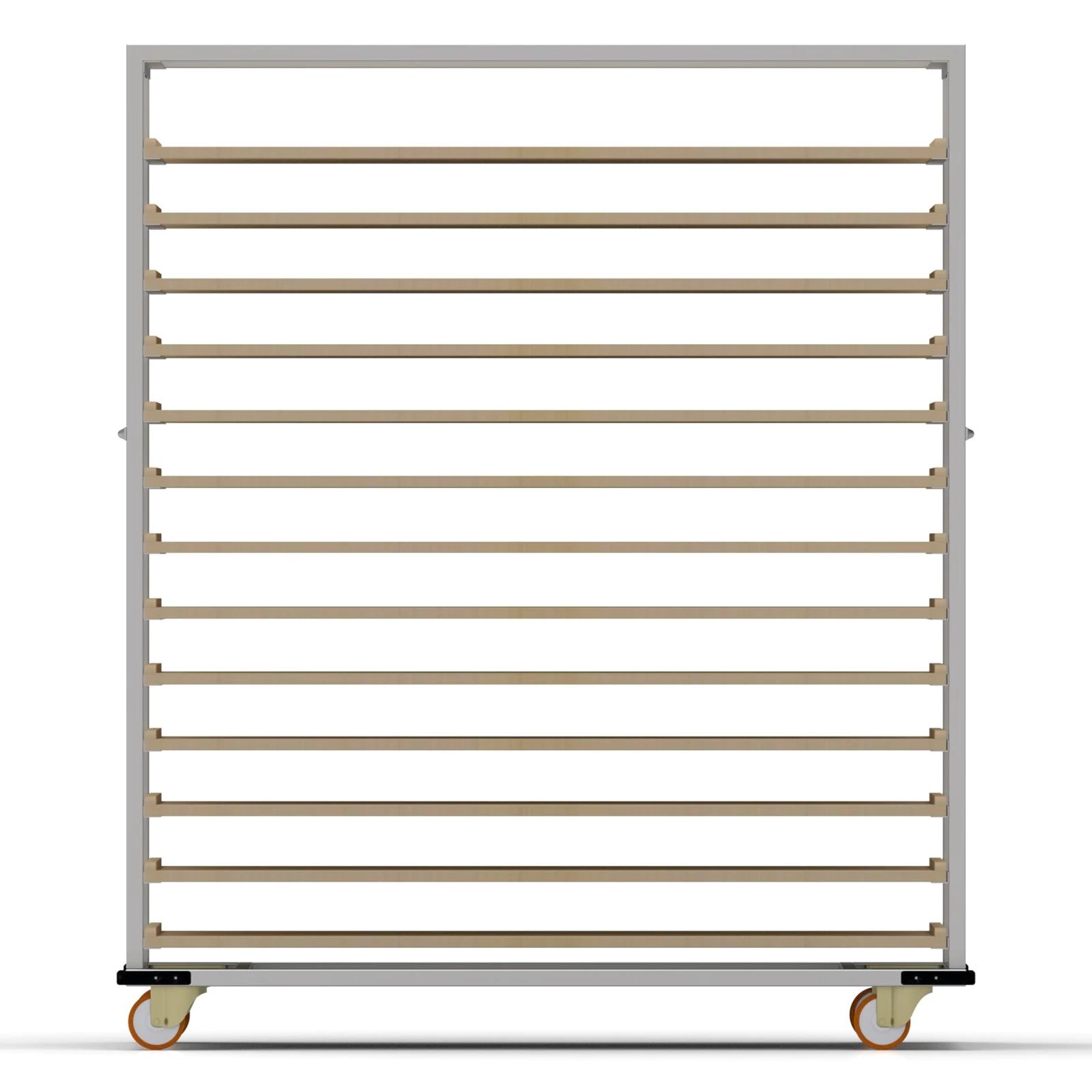 80x150 cm Moulds Trolley with 13 Shelves for Wooden(inox)