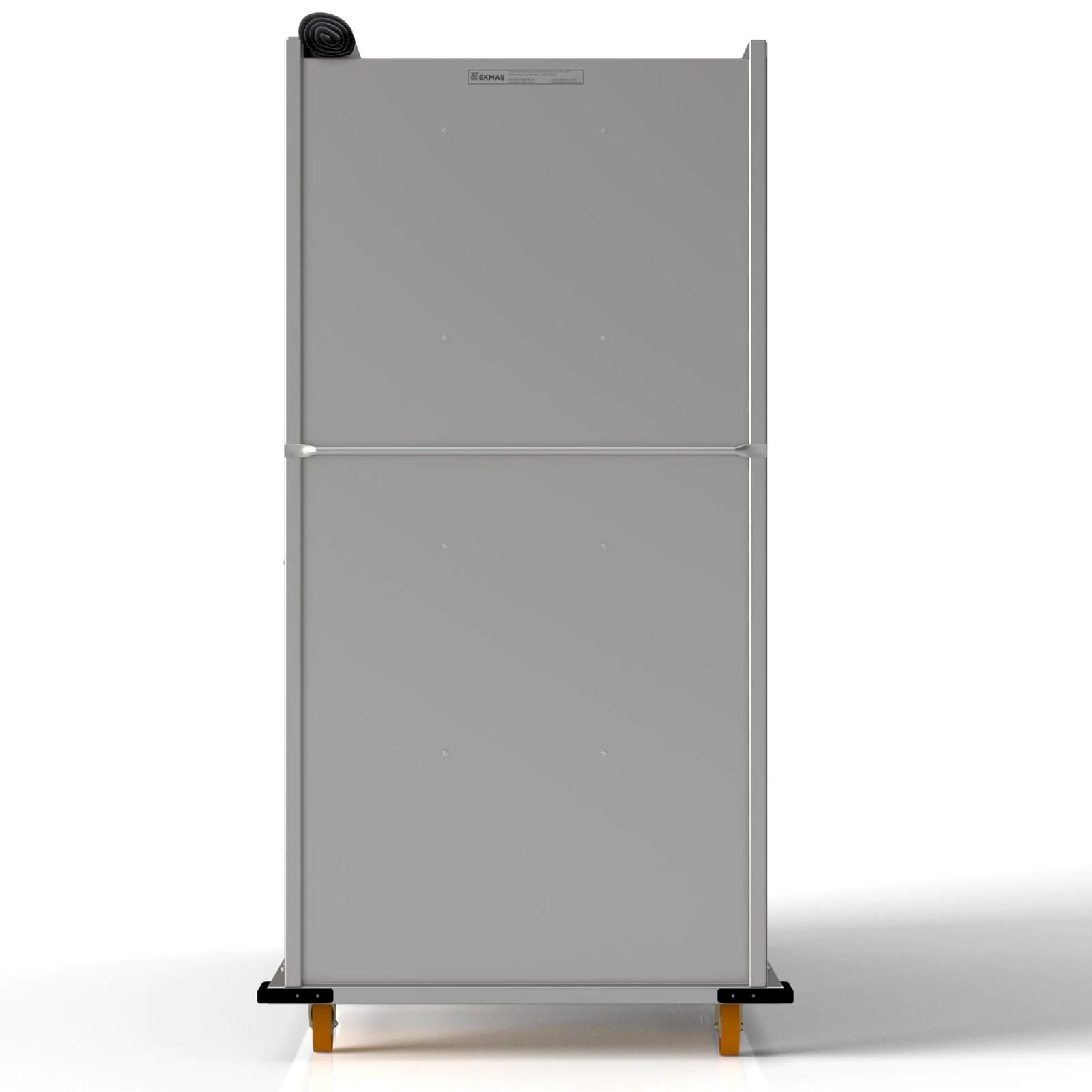 80x180 cm Covered Oven Loader Trolley with 13 Shelves for Wooden (inox) 