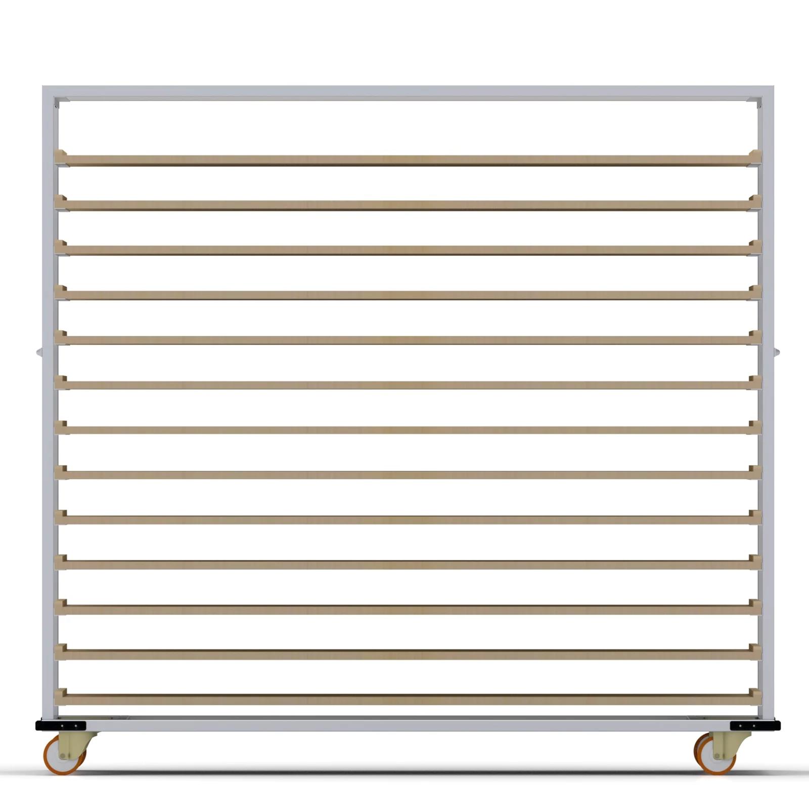 80x120 cm 13-Shelf Wooden Loader Board Trolley