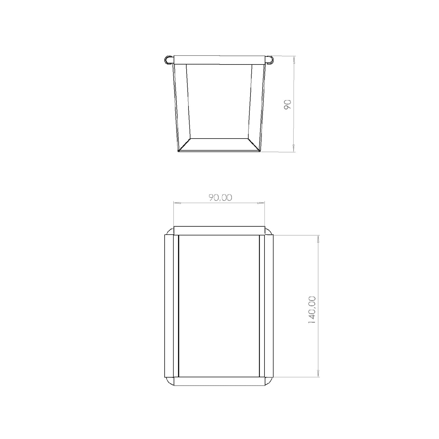 9x9x14 cm Loaf Pan, Coated