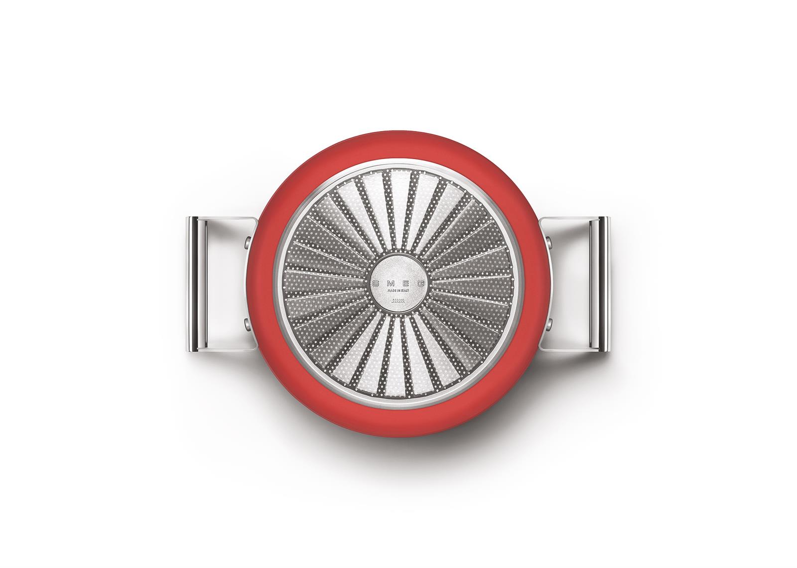 Smeg - Cookware 50 S Style Kırmızı Tencere Cam Kapaklı 24 cm