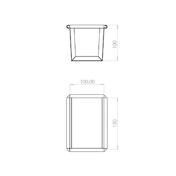 10x10x15 cm Loaf Pan, Coated