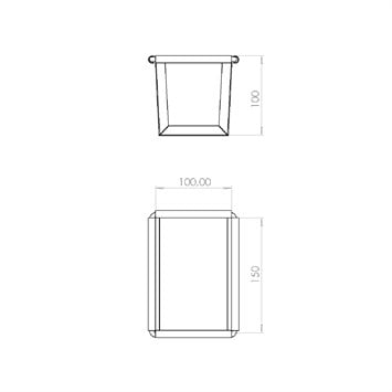 Moule à Pain De Mie Avec Couvercle Anti-Adhésifs 10x10x15 cm