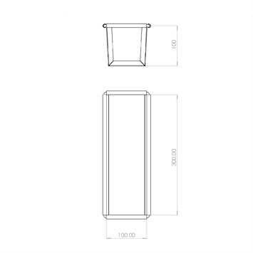 Moule à Pain De Mie Avec Couvercle 10x10x30 cm