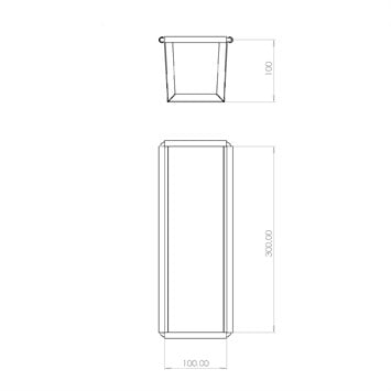 Moule à Pain De Mie Avec Couvercle Anti-Adhésifs 10x10x30 cm