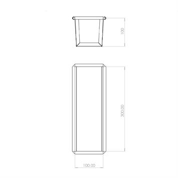 10x10x30 cm Loaf Pan, Coated
