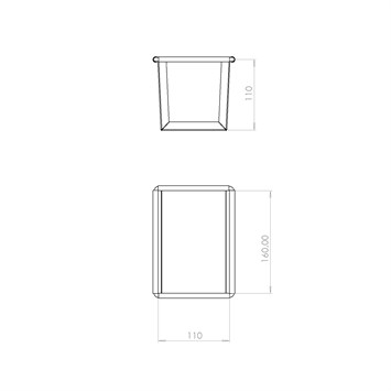 11x11x16 cm Loaf Pan