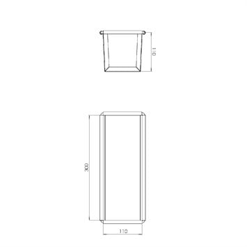 11x11x30 cm Loaf Pan, Coated