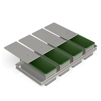 Avec Set Moule à Pain de Mie Anti-Adhésifs 12,5x13x32 cm