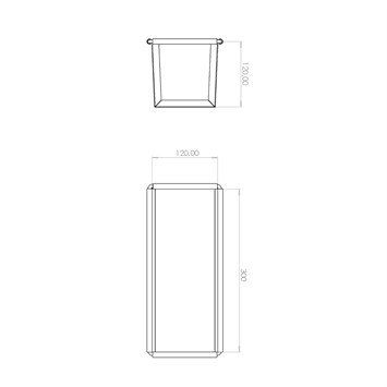 12x12x30 cm Loaf Pan, Coated