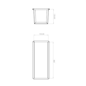 Moule à Pain De Mie Avec Couvercle Anti-Adhésifs 12x12x30 cm