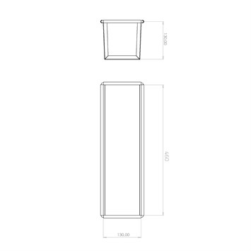 13x13x46 cm Loaf Pan