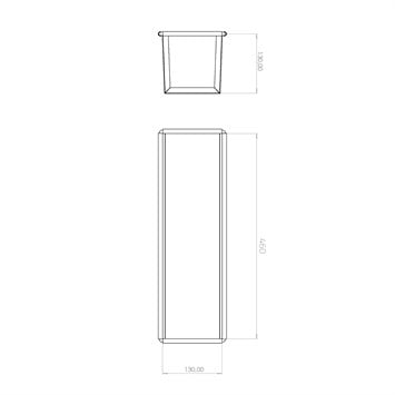 Moule à Pain De Mie Avec Couvercle Anti-Adhésifs 13x13x46 cm