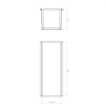 Moule à Pain De Mie Avec Couvercle 15x15x40 cm
