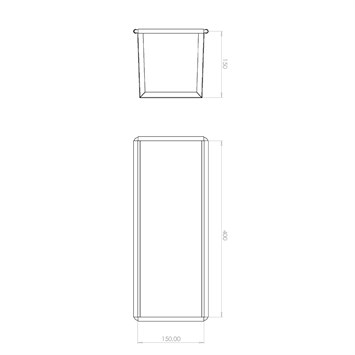 Moule à Pain De Mie Avec Couvercle Anti-Adhésifs 15x15x40 cm