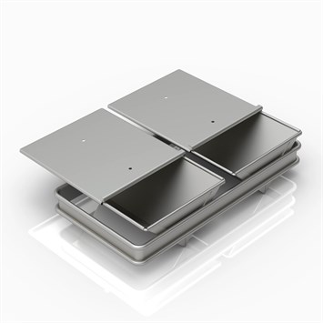 Poêle double à pain de toasts triangulaires 17x12x22