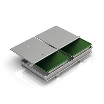 Poêle double revêtue à pain de toasts triangulaires 17x12x22