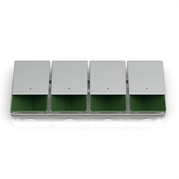 Poêle quadruple revêtue à pain de toasts triangulaires 17x12x22