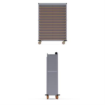 Chariot passeur en bois avec Système enfermé 40x120 cm