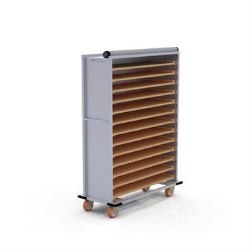 Chariot passeur en bois avec Système enfermé 40x120 cm