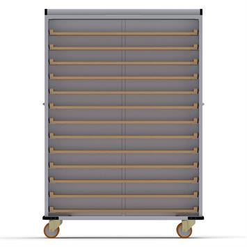 Chariot passeur en bois avec Système enfermé 40x120 cm