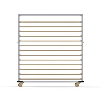 Chariot Passeur en bois 40x150 cm (Inox)