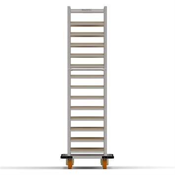 Chariot Passeur en bois 40x150 cm (Inox)