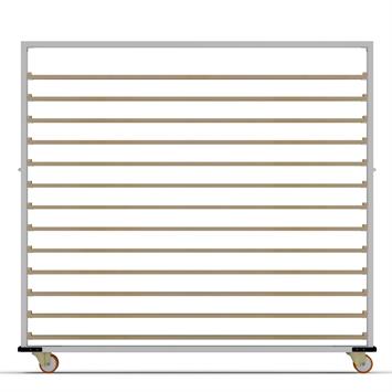 Chariot Passeur en bois 40x180 cm (Inox)