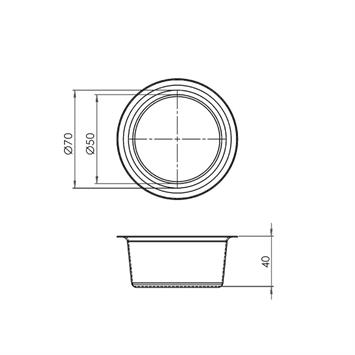 Poêle Plate revêtue pour Muffins 40x60 cm