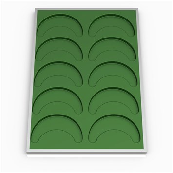 Poêle revêtue à Croissants 40x60 cm