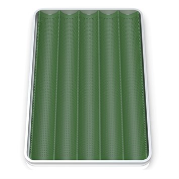 Poêle revêtue à Baguette 5 Canaux Longitudinaux 49x74 cm