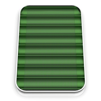 Poêle revêtue à Baguette 8 Canaux Transversaux, 49x74 cm