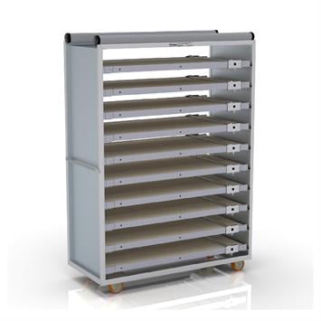 Chariot passeur avec système enfermé 58x120 cm