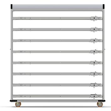 Chariot passeur avec système enfermé 58x160 cm (Inox)