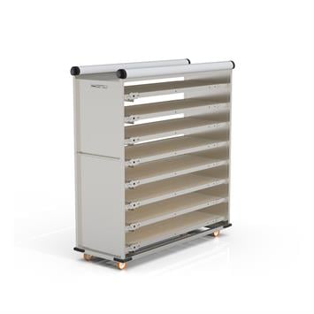 Chariot passeur avec système enfermé 58x160 cm (Inox)