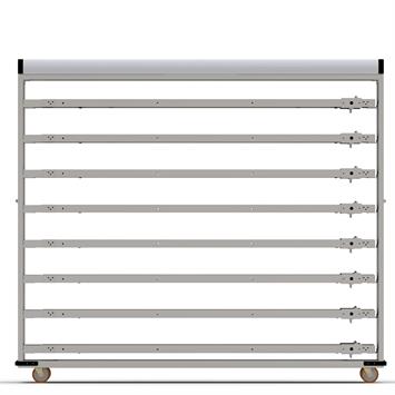 Chariot passeur avec système enfermé 58x200 cm (Inox)