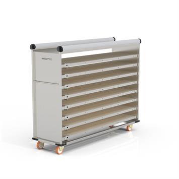 Chariot passeur avec système enfermé 58x200 cm (Inox)