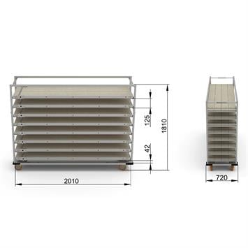 Chariot Passeur 58x200 cm (Inox)