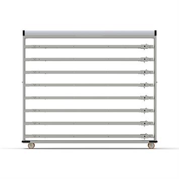 Chariot passeur avec système enfermé 58x220 cm (Inox)