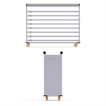 Chariot passeur avec système enfermé 58x220 cm