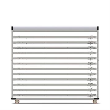 Chariot passeur avec système enfermé 58x280 cm (Inox)