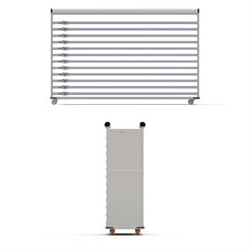 Chariot passeur avec système enfermé 58x280 cm (Inox)