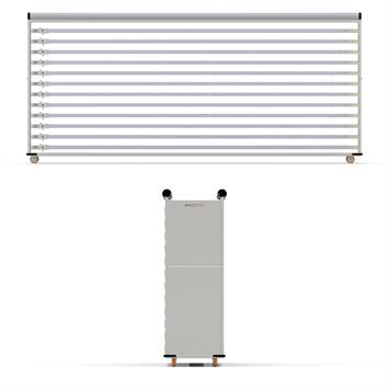 Chariot passeur avec système enfermé 58x400 cm (Inox)
