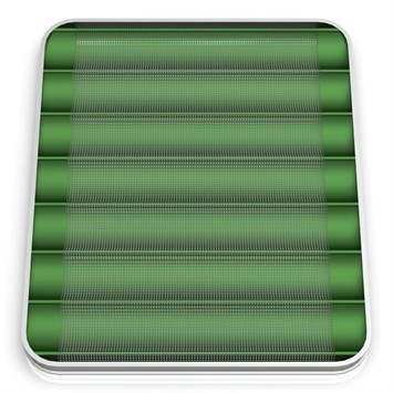 Poêle revêtue à Baguette 7 Canaux Transversaux, 59x80 cm